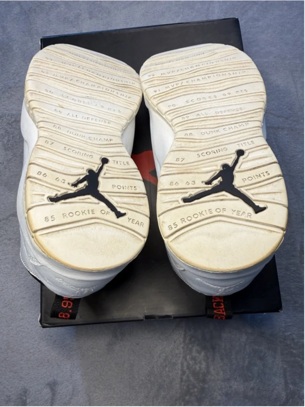 Size 8.5 Air Jordan 10 Retro I'm Back Men's White 310805-104Sneakers With OG Box